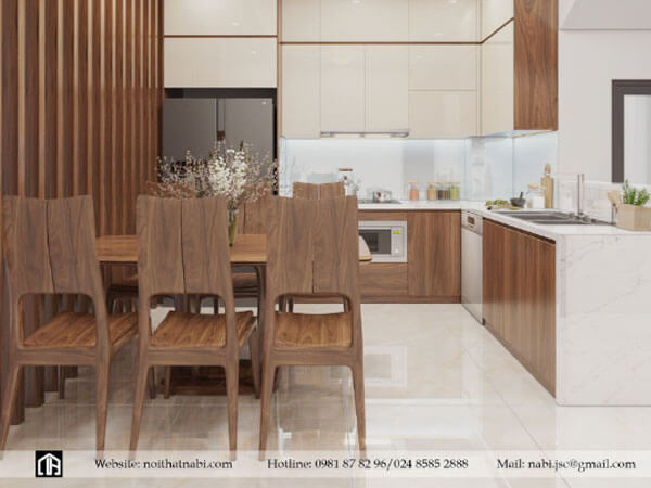 Thiết kế nội thất phòng khách + phòng bếp 